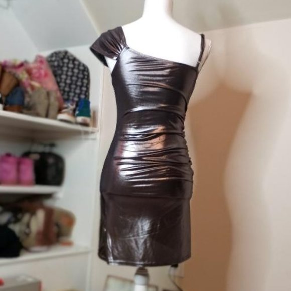 2B Bebe Metallic Mini Dress - Picture 2 of 3